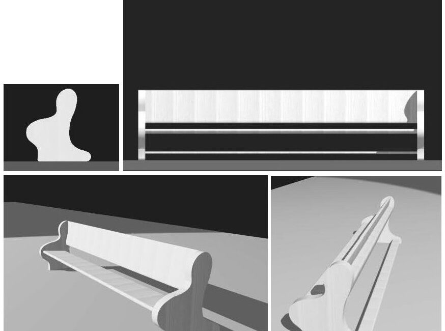 Diseño de mobiliario | Banco de la Catedral de Jaca 1